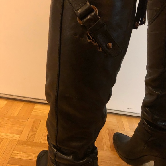 Leather Marciano Pmtanis over the knee heel boots - Picture 5 of 5